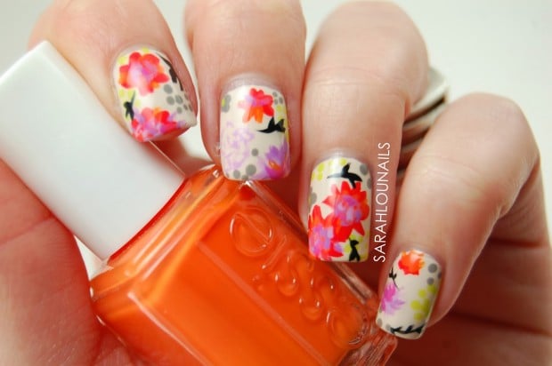 Collection of 23 Beautiful Floral Nail Art Ideas (3)