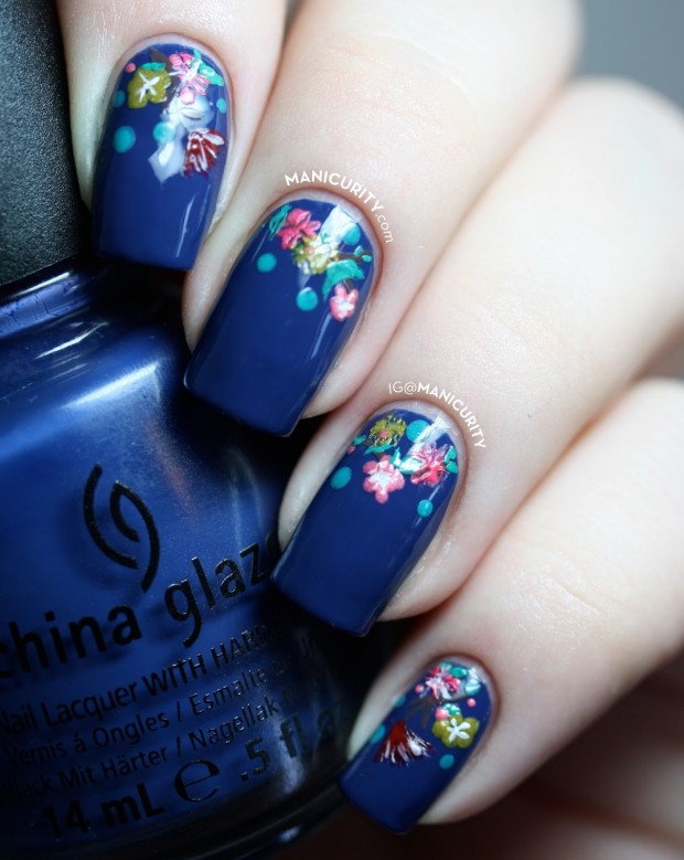 Collection of 23 Beautiful Floral Nail Art Ideas (9)