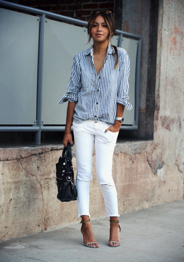 Stripes for Trendy Chic Look: 20 Stylish Outfit Ideas - Style Motivation