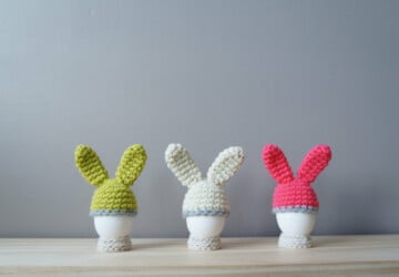 16 Adorable Handmade Easter Egg Cozies - warmer, spring, rabbit, holiday, handmade, felted, felt, egg, Easter, crochet, cozy, cozies, cover, chicken, chick, bunny, basket