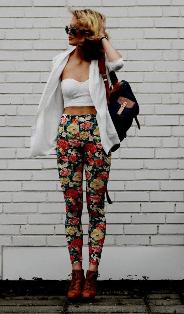 17 Amazing Outfit Ideas with Floral Pants (17)