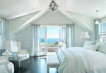 17 Gorgeous Beach Style Bedroom Design Ideas - bedroom with ocean view, bedroom design, bedroom, beach style interior, beach style design, beach style bedroom