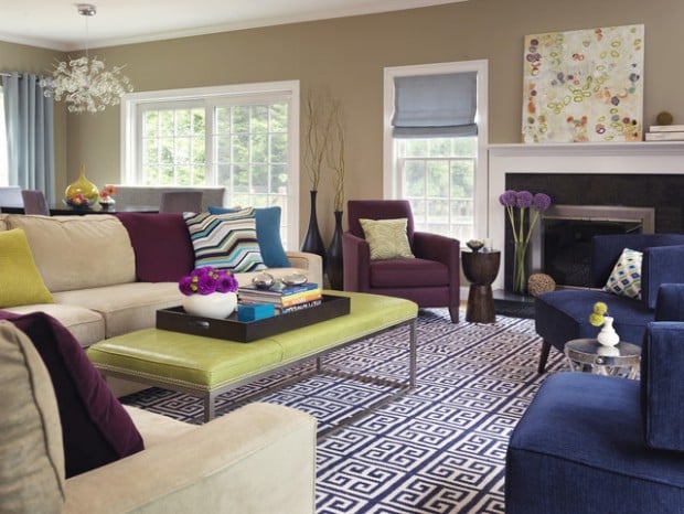 Source: www.rachelreider.com 18 Amazing Interior Decor Ideas with Purple Details (1)