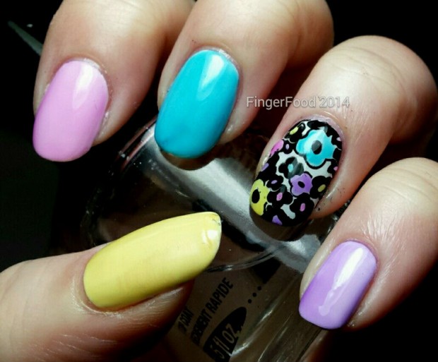Source: fingerfoodnails.blogspot.co.uk 18 Lovely Nail Art Ideas in Bright Colors and Creative Designs (15)