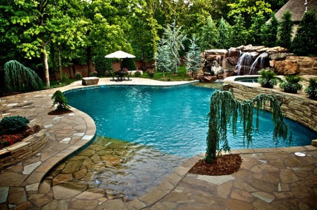 20 Divine Beach Entry Pool Design Ideas for Heaven in your Garden  (5)