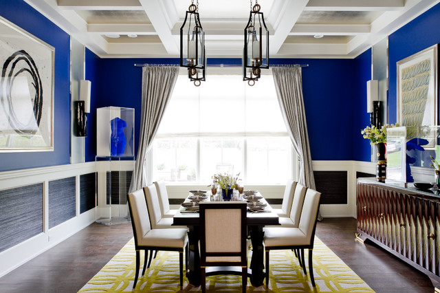 18 Elegant Interior Design Ideas with Blue Walls - interior design, blue wall, blue interior