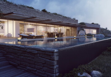 Terra Porra Villas by Gottesman-Szmelcman Architecture - visualisation, villa, luxury, Corsica, architecture