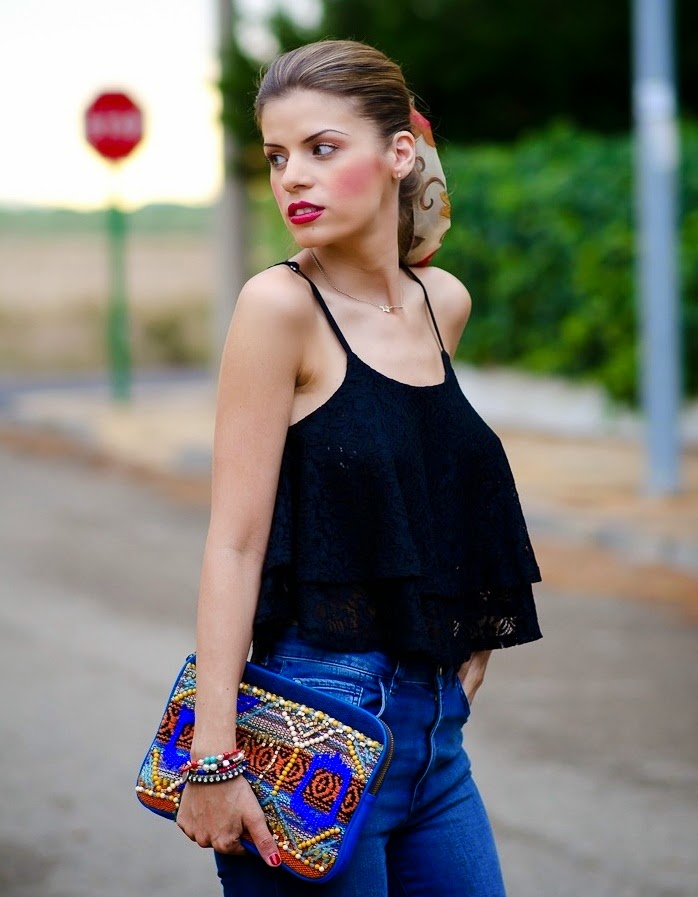 ethnic wear crop top