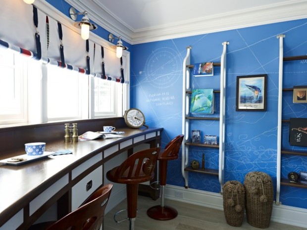 18 Lovely Beach Inspired Ideas for Your Home Office Design        (2)