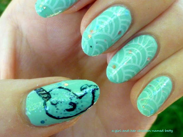 mint nail art (15)