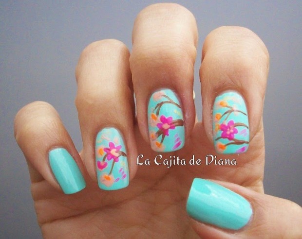 mint nail art (6)