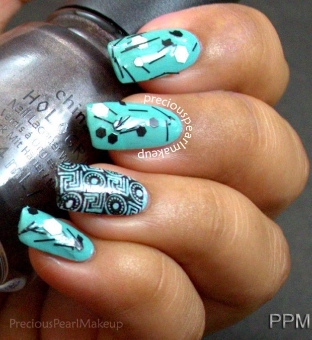 mint nail art (8)