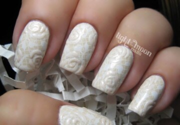 17 Lovely Bridal Nail Art Ideas for Romantic Look - wedding nails, romantic nails, Nail Art, bridal nails, bridal