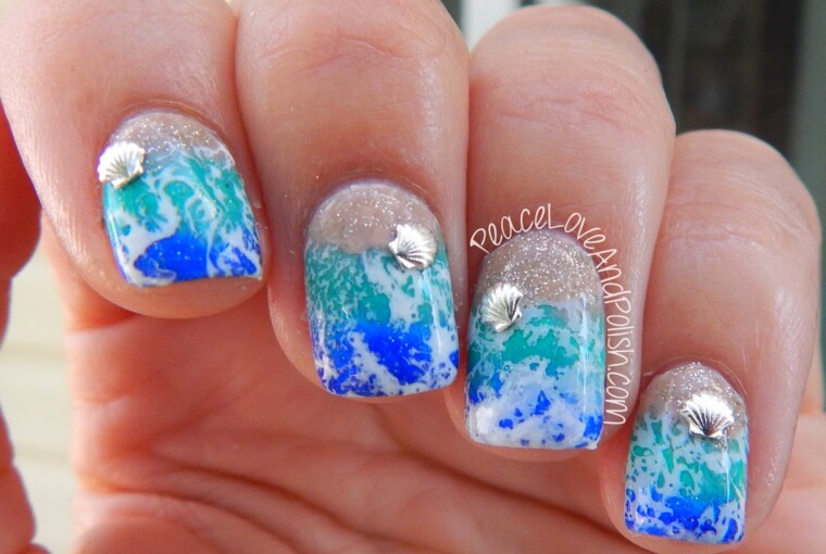 17 Creative Beach Inspired Nail Art Ideas - summer nail art, beach inspired nail art, beach inspired, beach