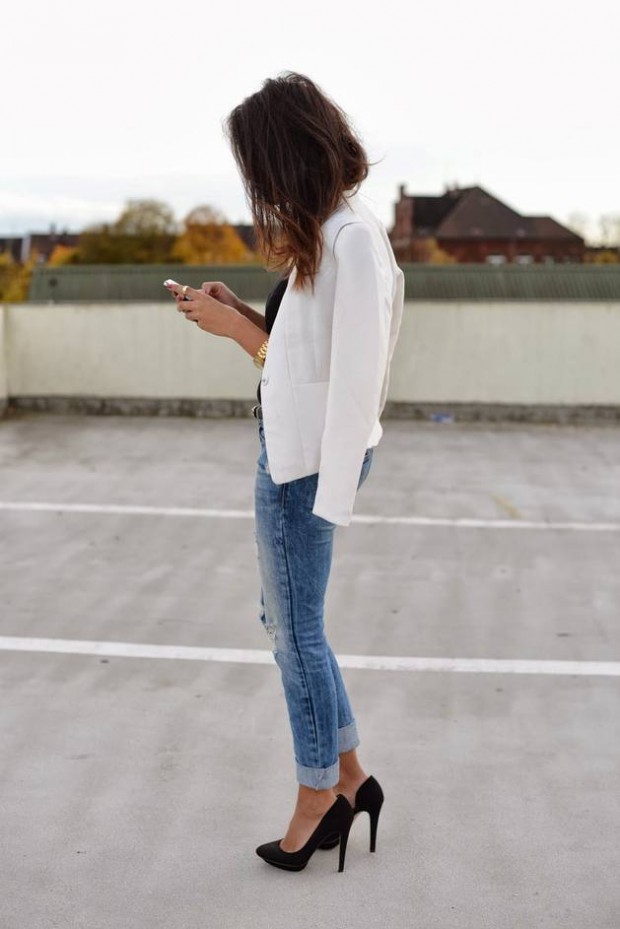 How to Style and Wear White Blazer this Fall: 16 Outfits Ideas