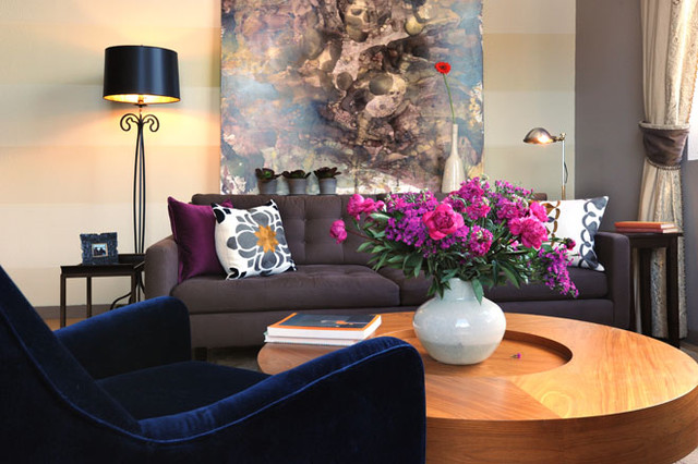 Colorful Bouquet of Freshness - 22 Living Rooms Decorated with Flowers - Living room, light, freshness, flowers, Colorful