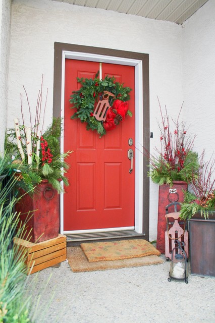 Create a Warm Welcome - 22 Festive Christmas Front Door Decoration Ideas