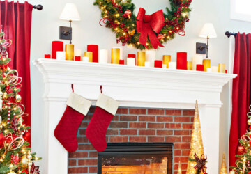 26 Gorgeous Fireplace Mantel Decoration Ideas for Christmas - mantel, fireplace mantel, fireplace, christmas decoration ideas, christmas decorating, Christmas