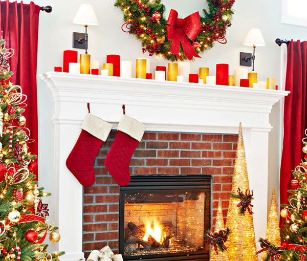 26 Gorgeous Fireplace Mantel Decoration Ideas for Christmas - mantel, fireplace mantel, fireplace, christmas decoration ideas, christmas decorating, Christmas