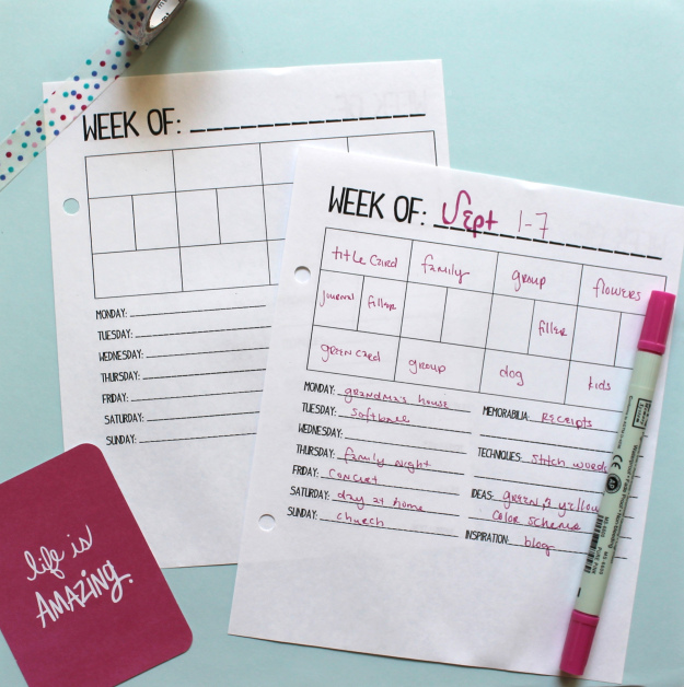 Time to Get Organized - 20 DIY Planner Ideas and Printables for Perfect ...
