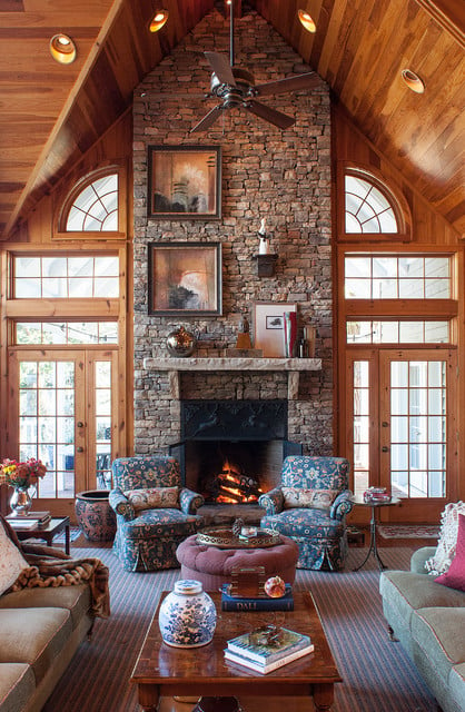Cozy cabin fireplace  (6)