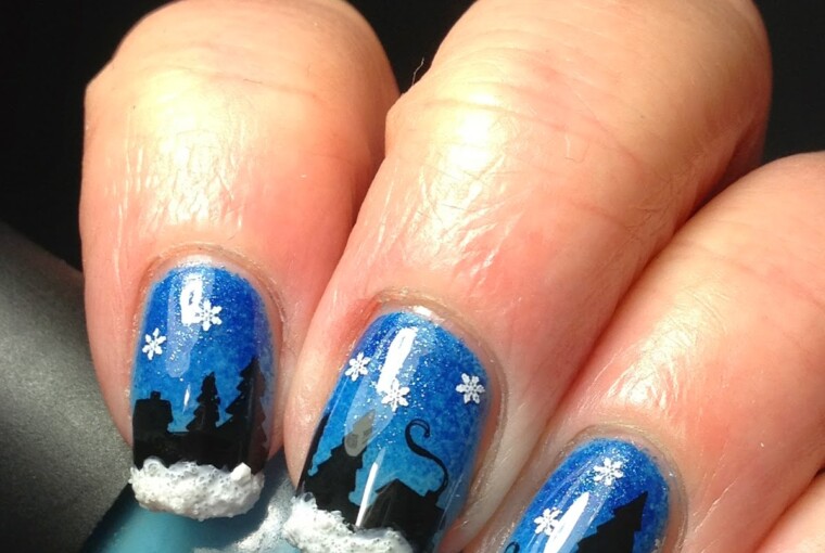 16 Beautiful Winter Inspired Nail Art Ideas to Try this Season - winter nail design, winter nail art, snowman, snowflake, nail art ideas
