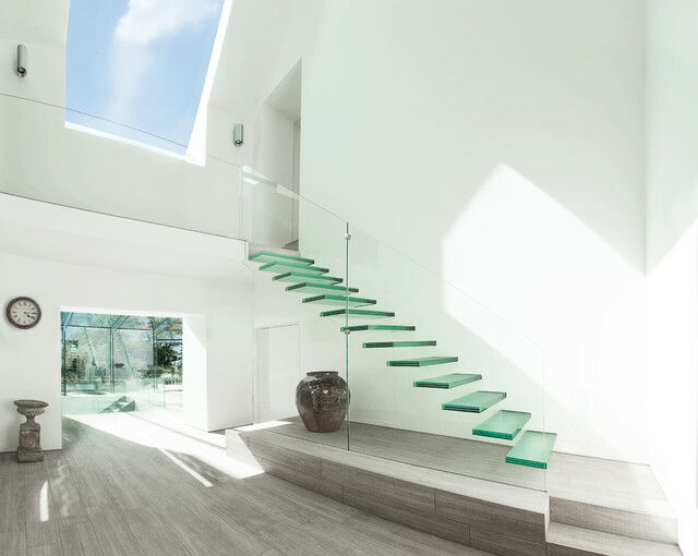 20 Floating Staircase Design Ideas for Modern Interiors - Stairs, staircase design ideas, staircase, modern, floating stairs, floating staircase, floating