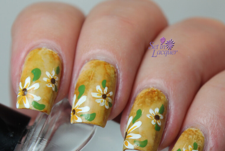 Collection of 18 Beautiful Floral Nail Art Ideas - nail designs, Nail Art, flower nails, floral nail art