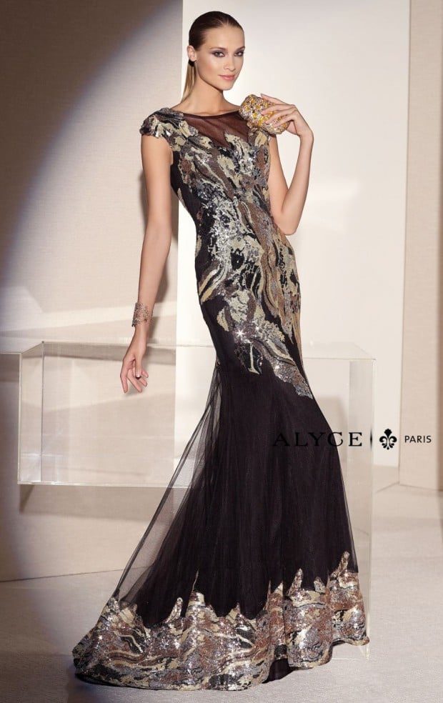 glamorous evening gown