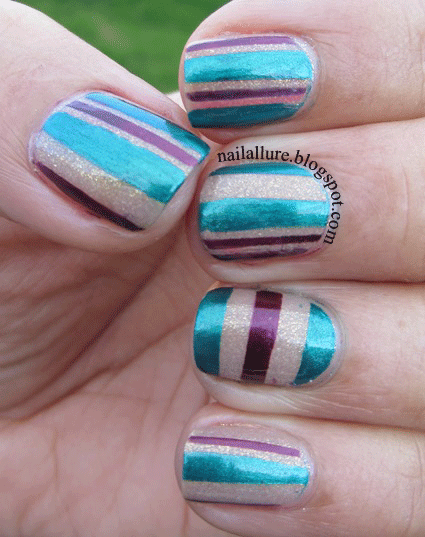 Glitter Stripes Nail Stickers  SoNailicious Boutique