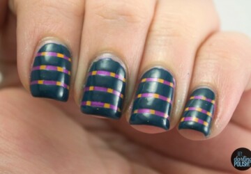 20 Adorable and Creative Nail Art Ideas with Stripes - stripes nail art, Stripes, Statement Stripes, nail designs, nail art ideas