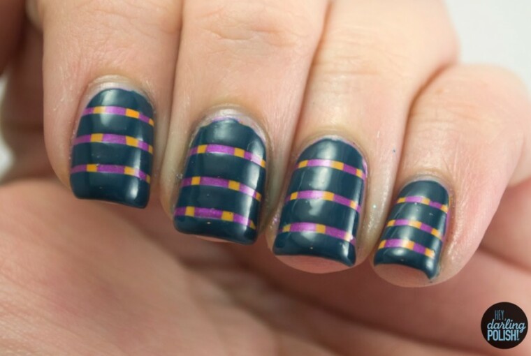 20 Adorable and Creative Nail Art Ideas with Stripes - stripes nail art, Stripes, Statement Stripes, nail designs, nail art ideas