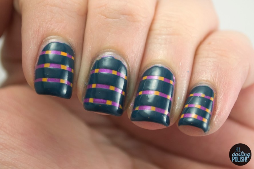 8. Striped Anchor Nail Art Inspiration - wide 5