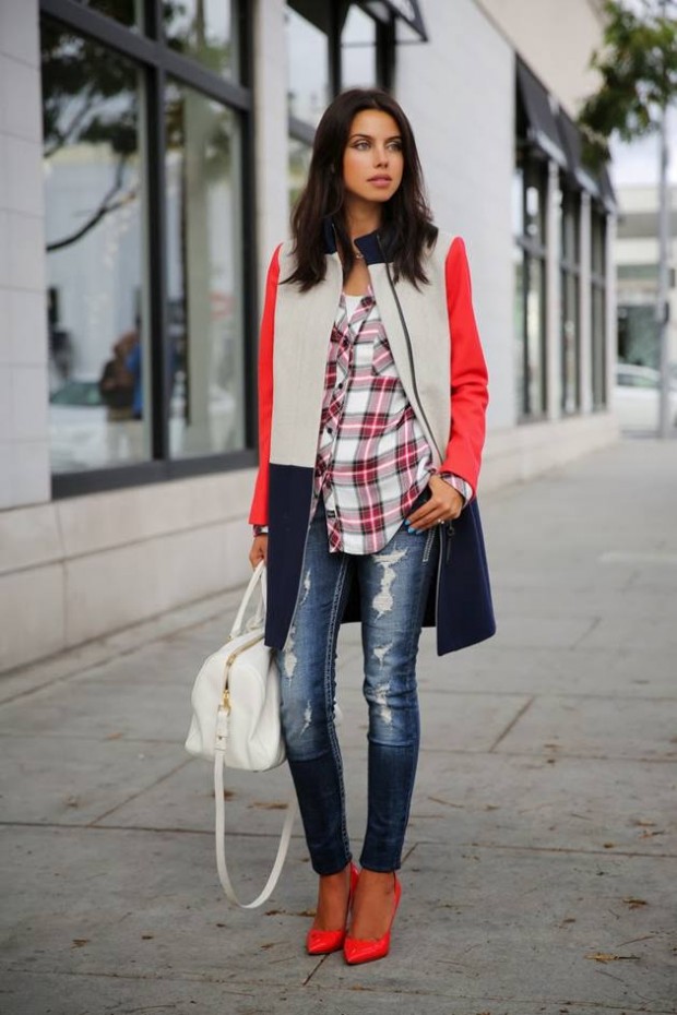 outfits to wear with red heels