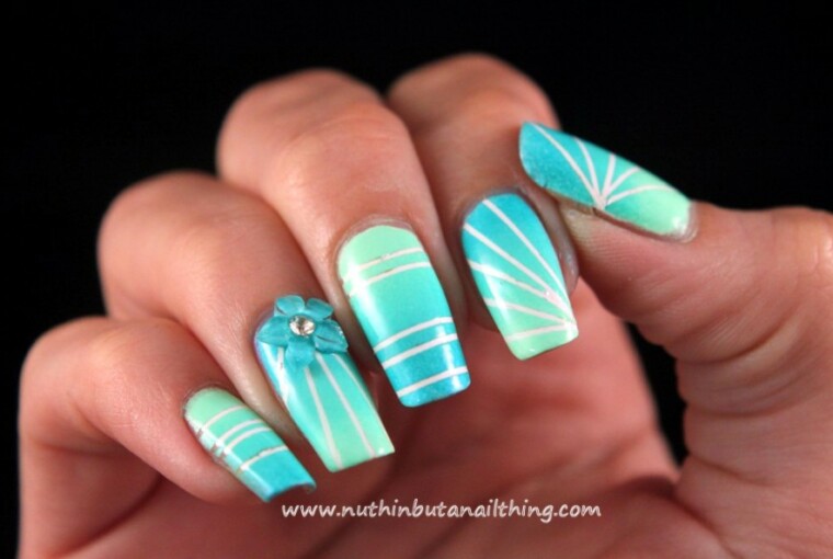 17 Gorgeous Nail Art Ideas Created with Scotch Tape - Scotch Tape nail art, Scotch Tape, nail desins, nail art ideas, easy nail art