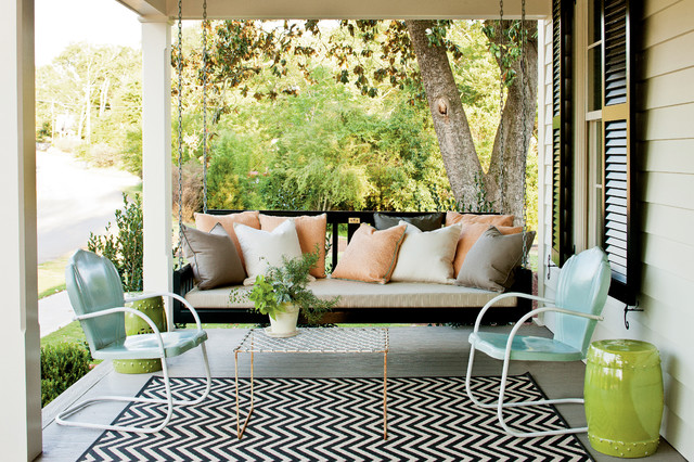 20 Cozy Porch Swings for Relaxed Sunny Days - swing, porch swing, Porch, outdoor, cozy porch