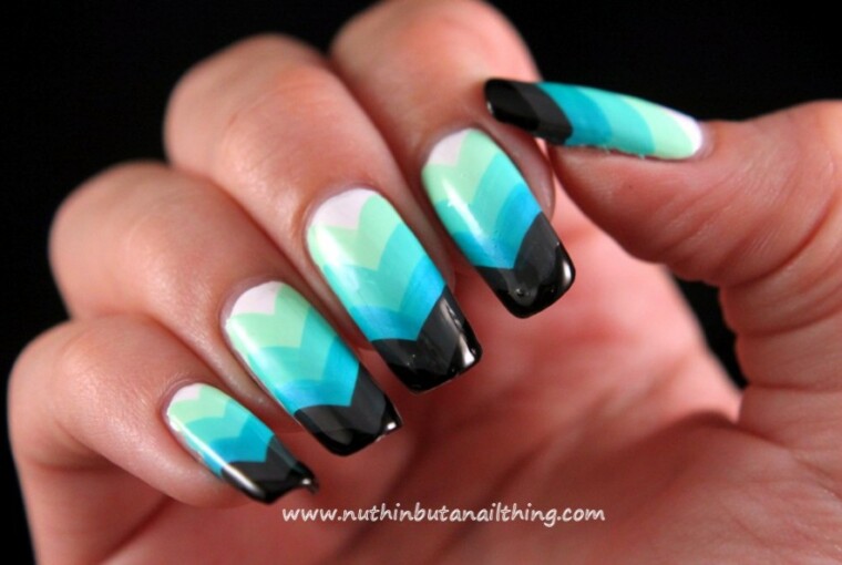 Chevron Nail Designs in 18 Beautiful and Elegant Ideas - nail designs, nail art ideas, Chevron Nail Designs