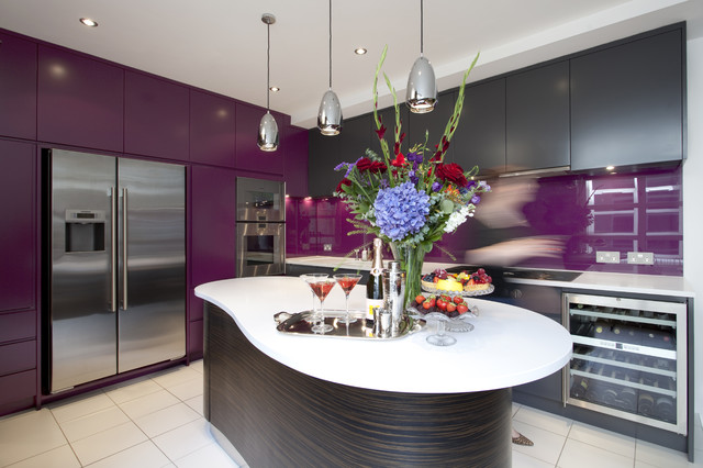 15 Modern Purple Kitchen Design Ideas - purple kitchen design, purple interior decor, purple, kitchen design
