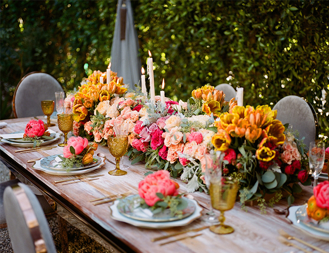 16 Floral Table Decorations For Perfect Summer Wedding - wedding decoration, wedding, table decorations, table decoration, table decor, table, summer, floral wedding decor