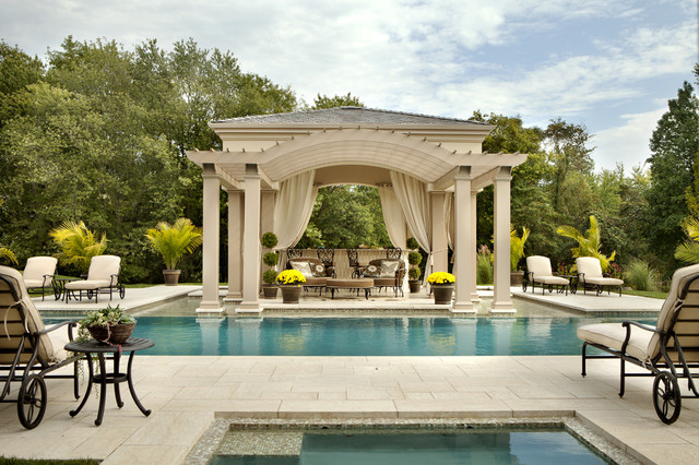 Pool Area- 20 Outstanding Gazebo Design Ideas for Relaxing in Style
