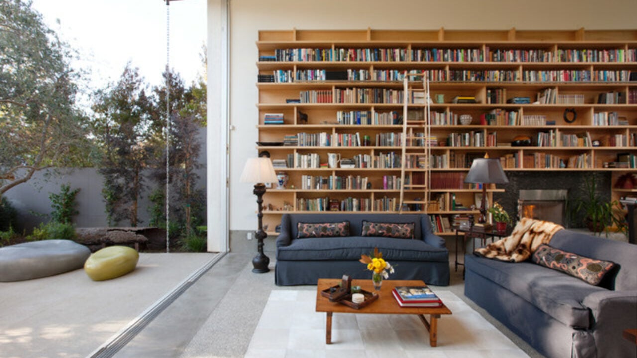 20 remarkable living room library design ideas