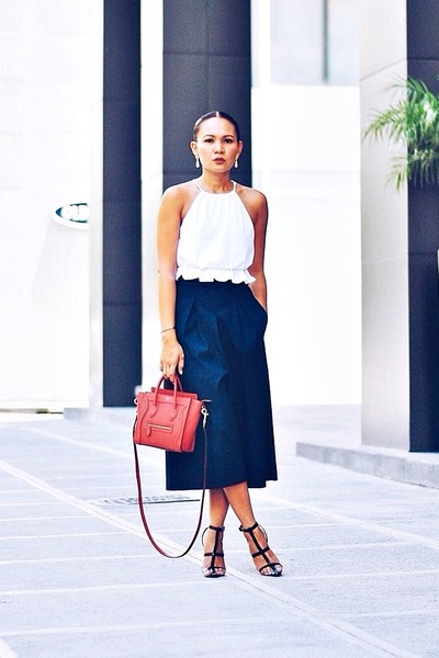 red and navy blue outfits