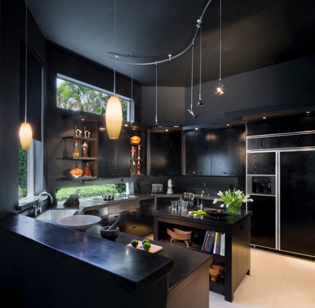 19 Elegant Dark Kitchen Design Ideas, Dark Kitchen Design Ideas