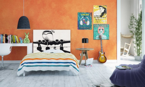 headboard-slipcover-Bedroom-Contemporary-with-airplane-bed-airplane-headboard-Art-Bedroom-changeable-cool-custom-headboard-headboard-kids