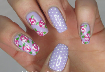 Roses on Your Nails- 16 Adorable Floral Nail Art Ideas - summer nail art, roses nail art, rose nail art, nail art ideas, floral nail art