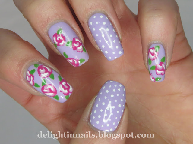 Roses on Your Nails- 16 Adorable Floral Nail Art Ideas - summer nail art, roses nail art, rose nail art, nail art ideas, floral nail art