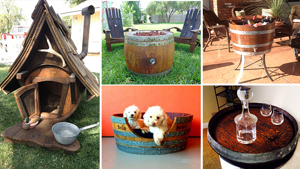 23 Genius Ideas To Repurpose Old Wine Barrels Into Cool Things - wood, wine, table, Storage, staves, stave, sink, reused, repurposed, recycled, rack, pit, Pet, outdoor, old, mirror, ice, house, hook, Homemade, handmade, handcrafted, glass, garden, furniture, fire, diy, decor, craft, Coffee, chest, chair, bench, bed, barrel
