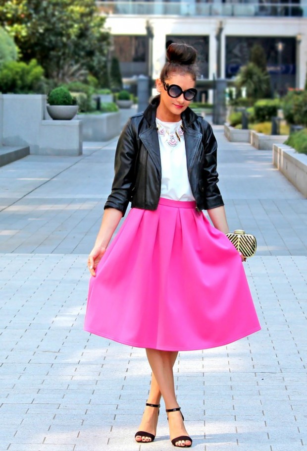 www.elfena2000.blogspot.com primark-fuchsia-skirts~look-main-single