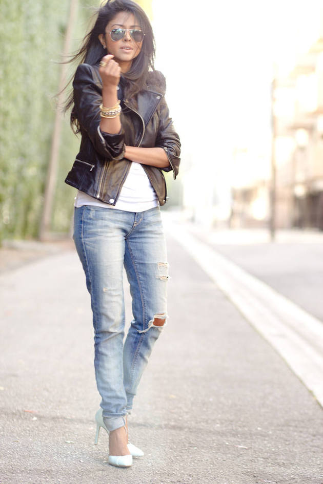 18 Stylish Ways to Wear Black Leather Jacked this Fall