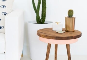 19 Chic DIY Side Tables - unique, tables, table, side table, Projects, project, DIY table, DIY side table, DIY bedside table, diy, crafts, craft, chic, bedside table